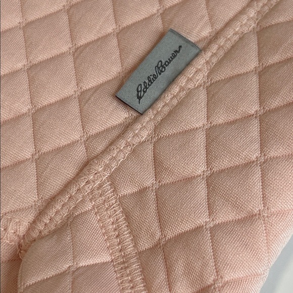 Eddie Bauer Wayfaring Pink Long Sleeve Quilted Pullover Crewneck Top Size L - Picture 7 of 10